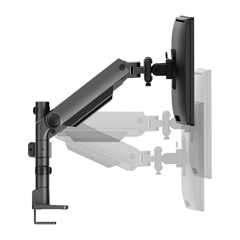 Mbajtëse për Monitor Neomounts / 2 Monitorë / 24"-34" / 11kg për Monitor / VESA 75x75-100x100 / Full Motion / Gas Spring / Tavolinë - Zezë - 8