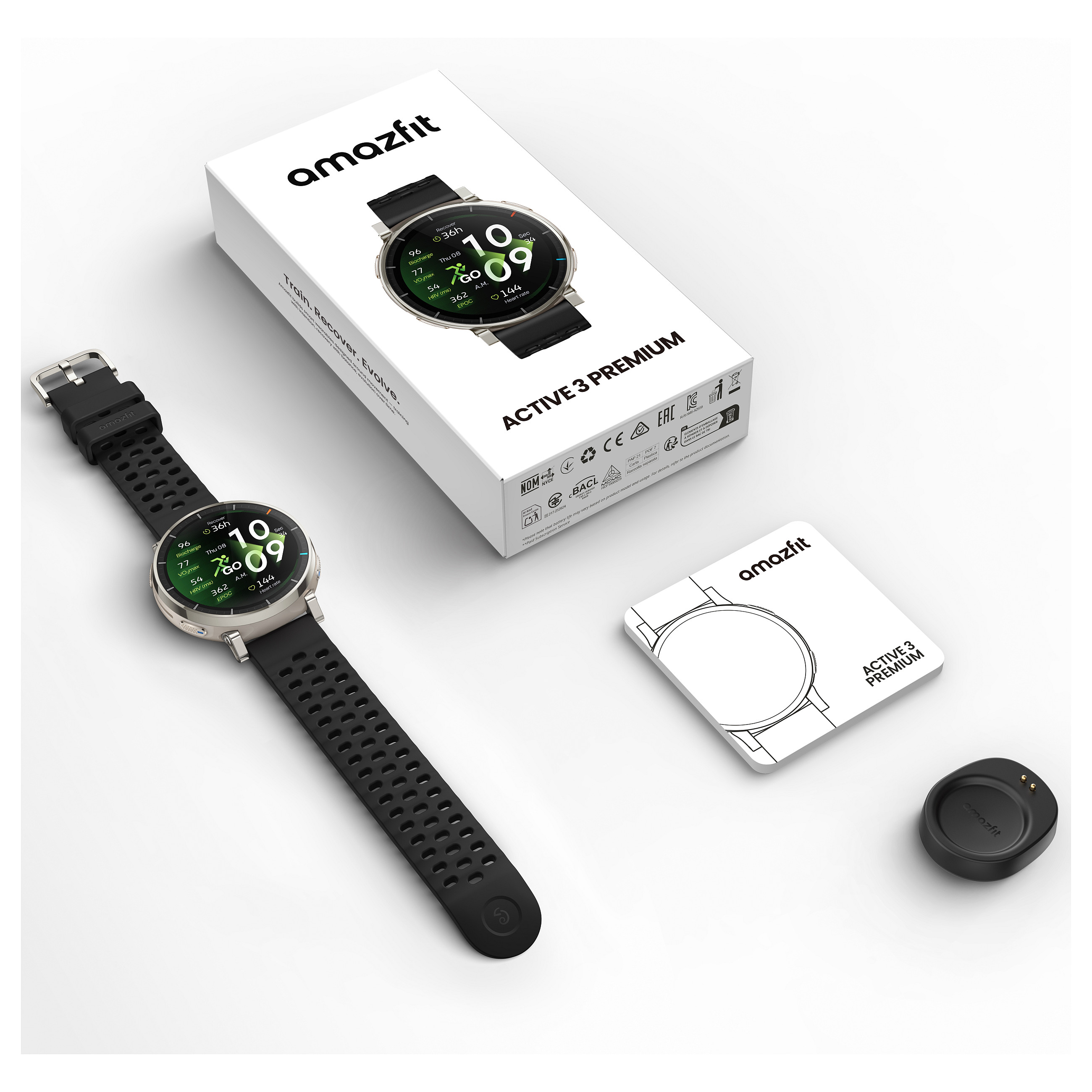 Orë e Mençur Amazfit Active 3 / GPS / Bluetooth / Rrahjet e Zemrës / SpO₂ / Monitorim i Gjumit - Argjendtë - 7