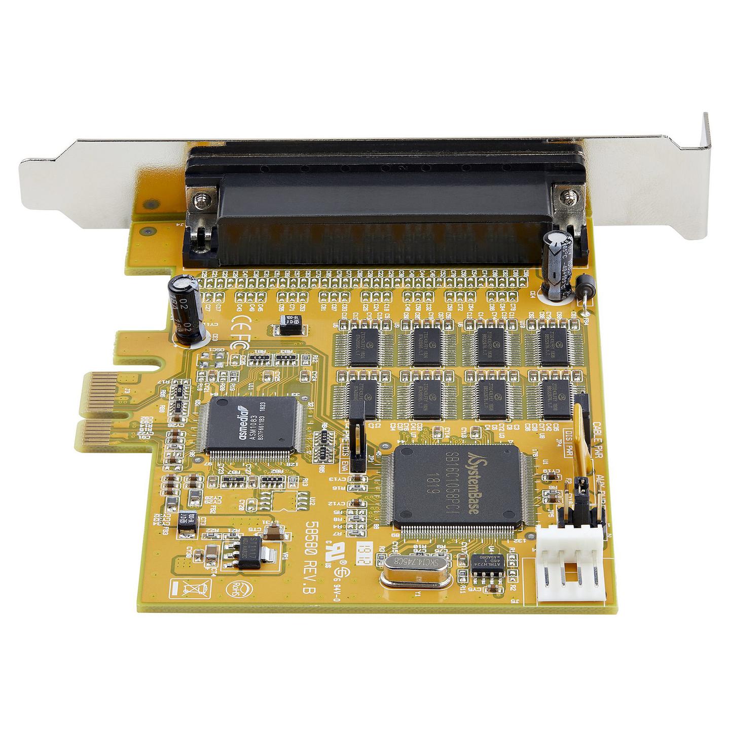 Kartë Zgjerimi StarTech.com PEX8S1050, 8x DB9 RS-232, PCIe x1, 921.6Kbps - Verdhë - 3