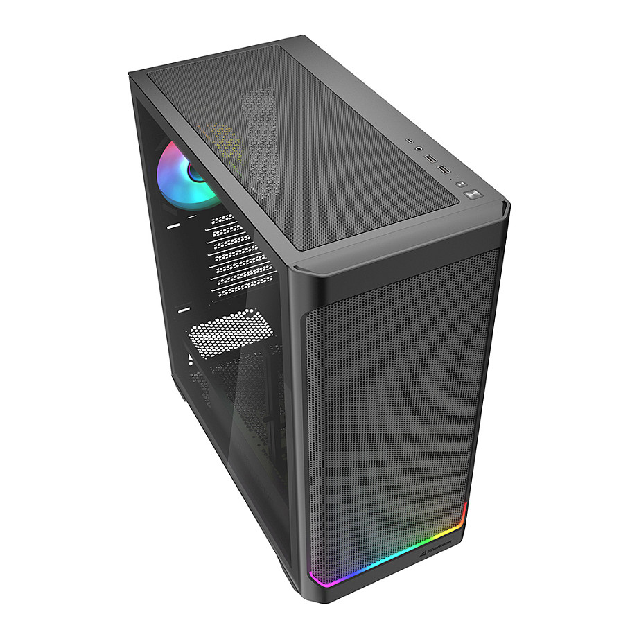 Kasë Sharkoon AK4W RGB ATX 1xGlass - Zezë - 3