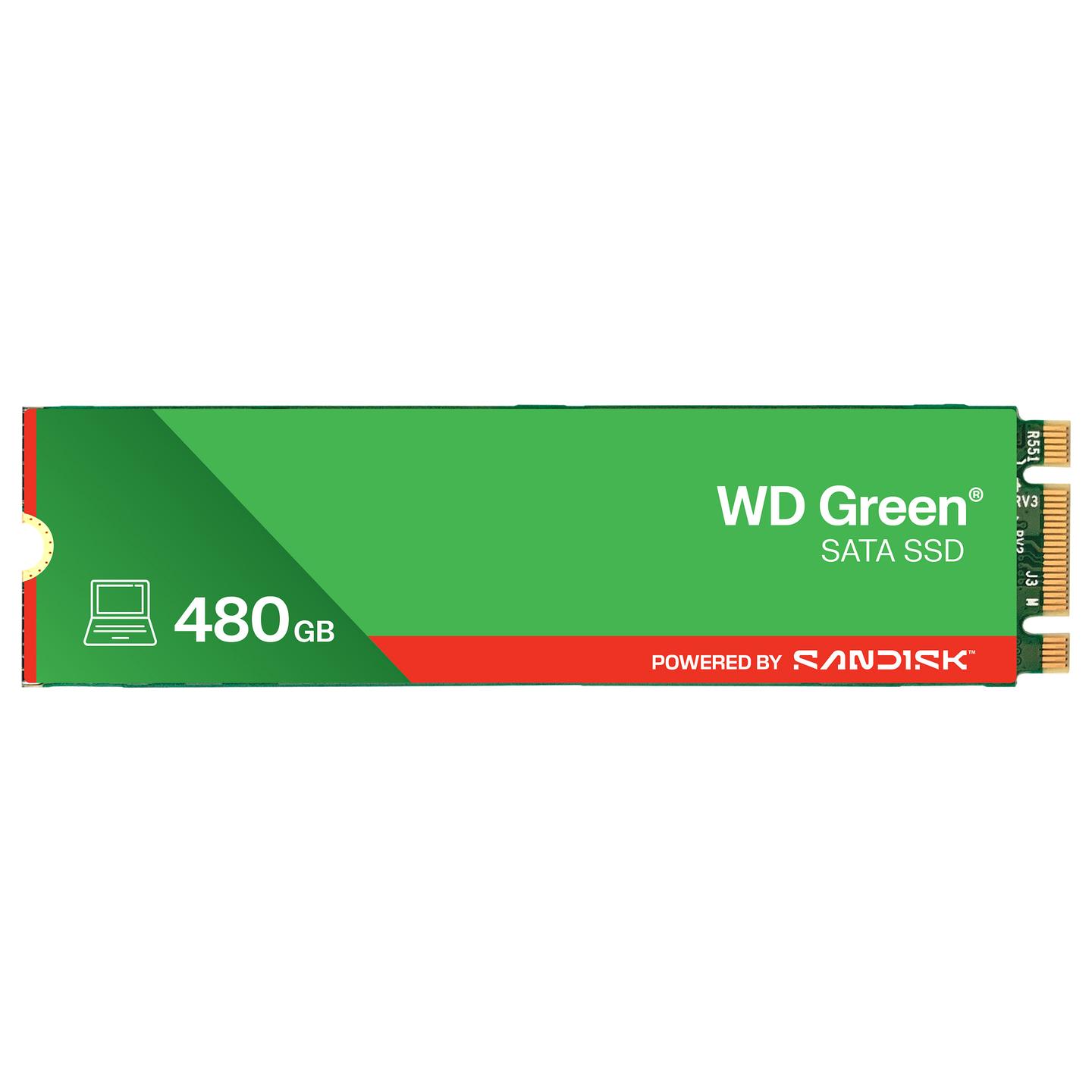 SSD e Brendshme Western Digital Green WDS480G3G0B / 480GB / M.2 2280 / SATA III 6Gb/s / 545MB/s Read - Gjelbër