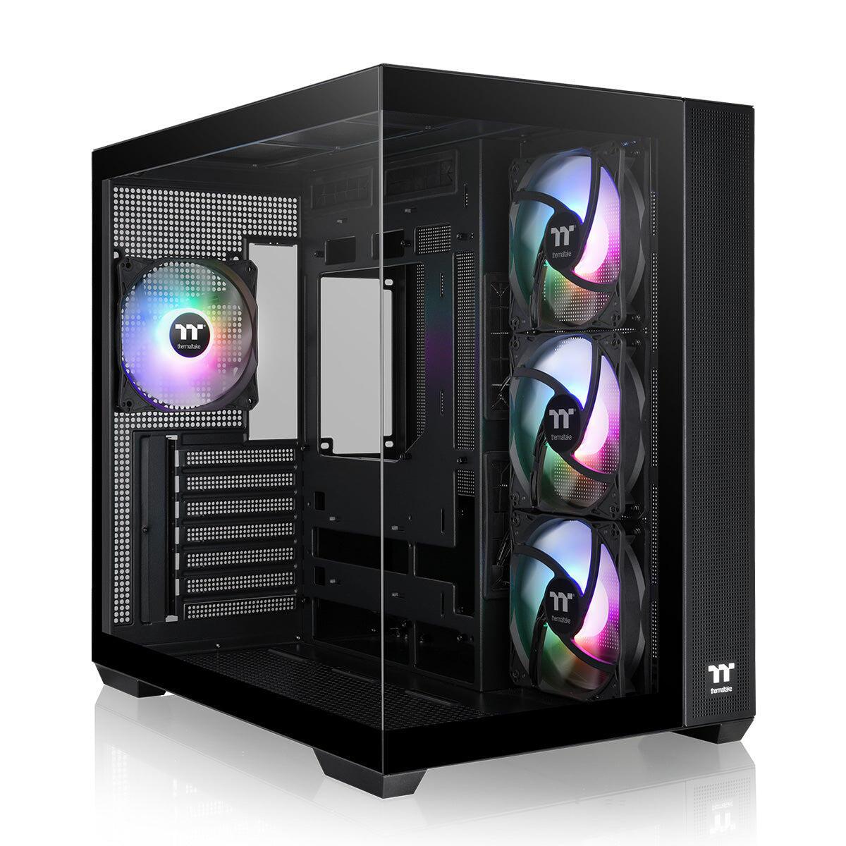 Kasë PC Thermaltake View 380 TG ARGB / Midi Tower / ATX / 4x 120mm ARGB Fan / Tempered Glass – Zezë