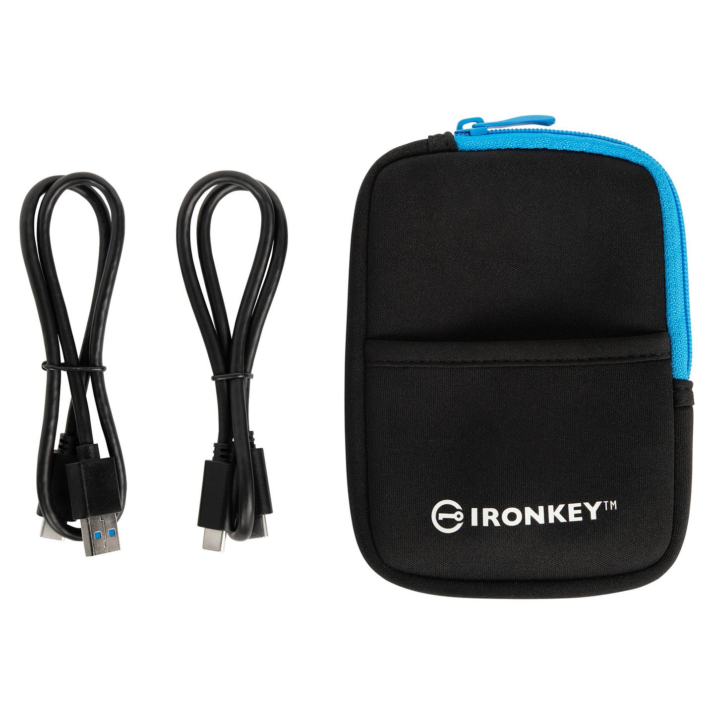 SSD e Jashtme Kingston IronKey Vault Privacy 80, 960GB, USB 3.2 Gen 1, Enkriptim AES 256-bit, Touchscreen - Blu - 4