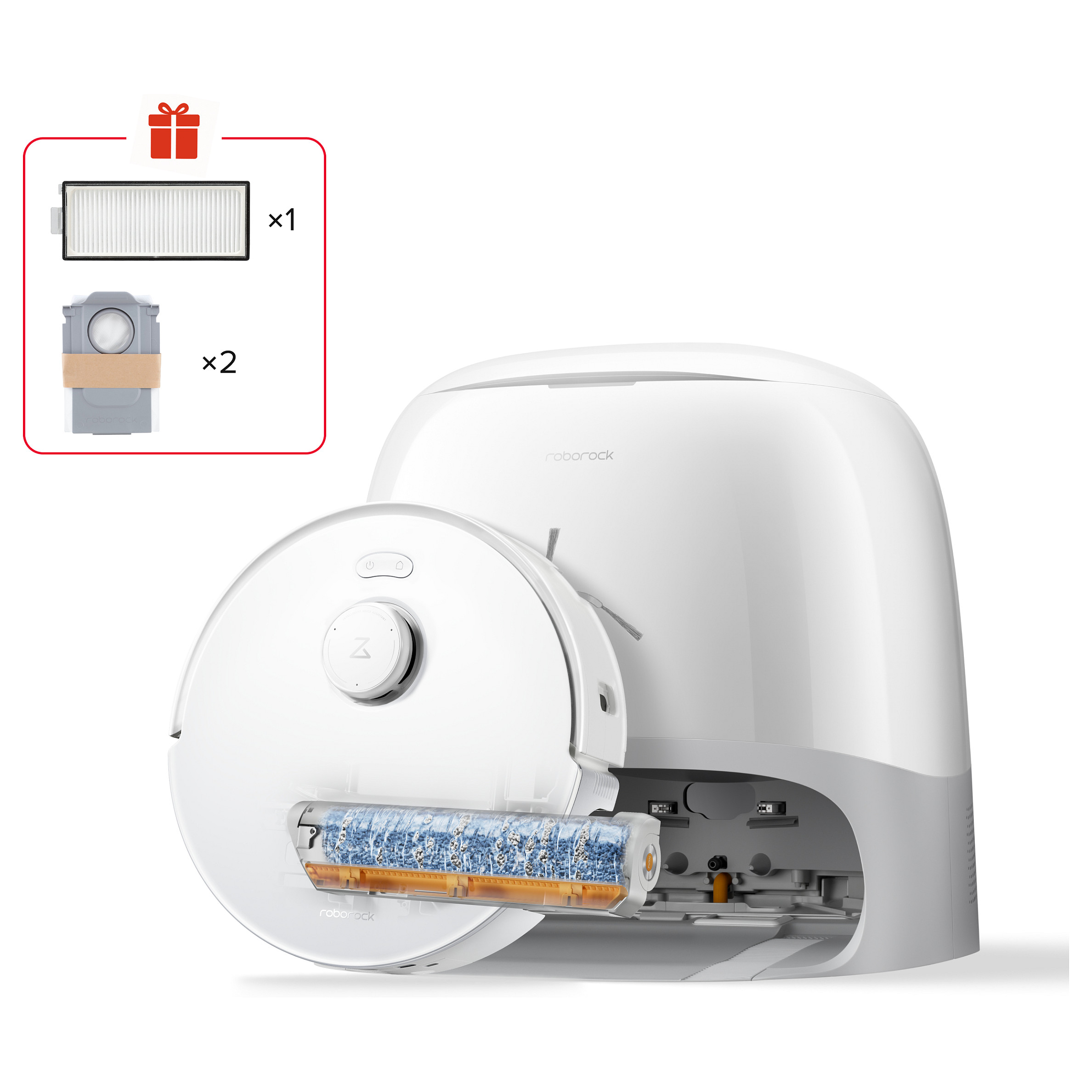 Fshesë Robotike Qrevo Curv 2 FlowX with base station - Bardhë - 1