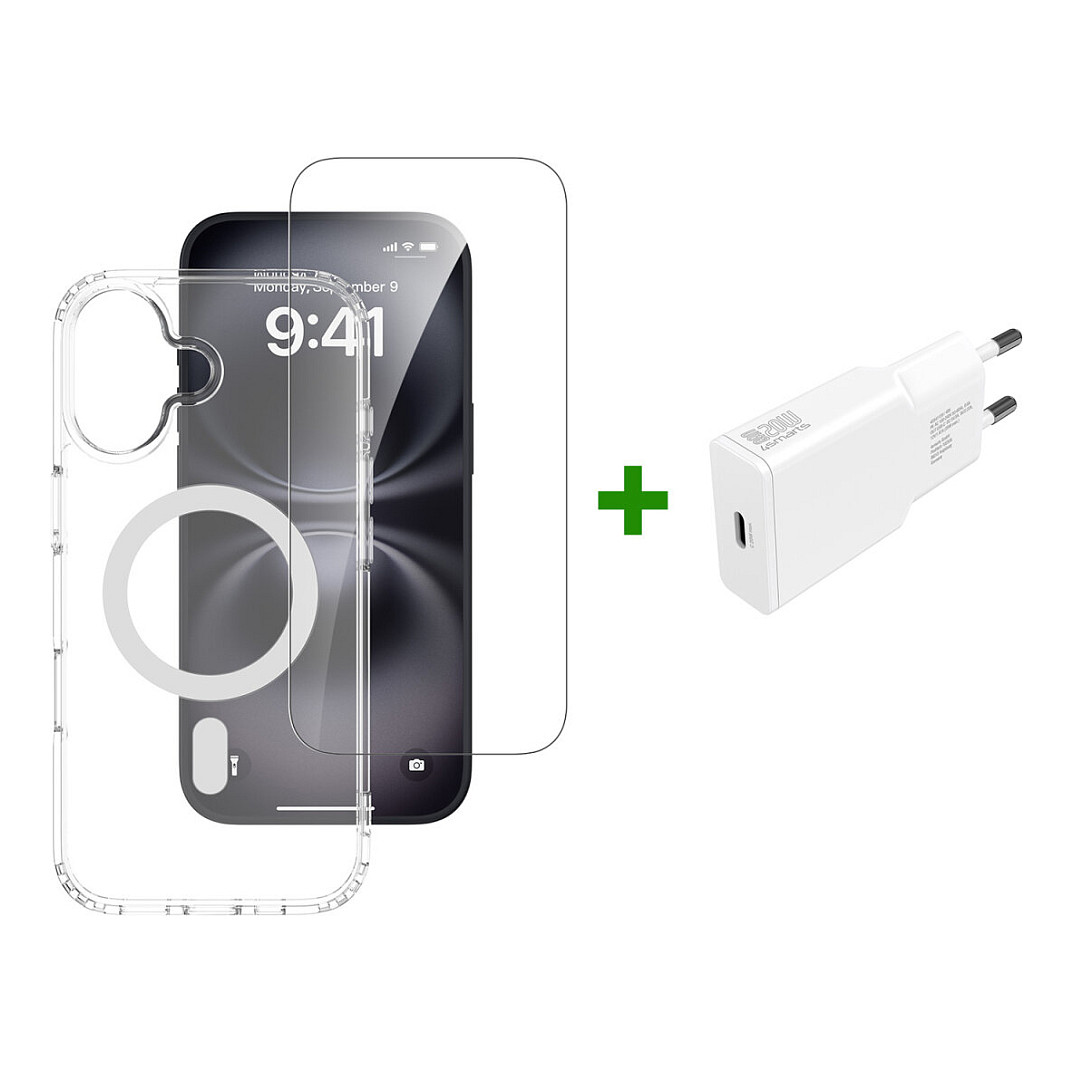 Aksesorë për telefon 4smarts 541556 / 3 në 1 / MagSafe / iPhone 17 - Transparente - 4