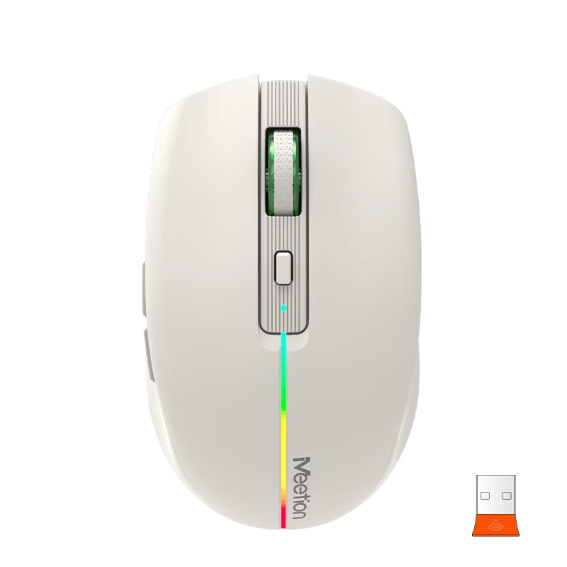 Maus pa Kabllo Meetion BTM002-02 Khaki Dual Mode / 2.4G / Bluetooth / USB Type-C / e krem - 1