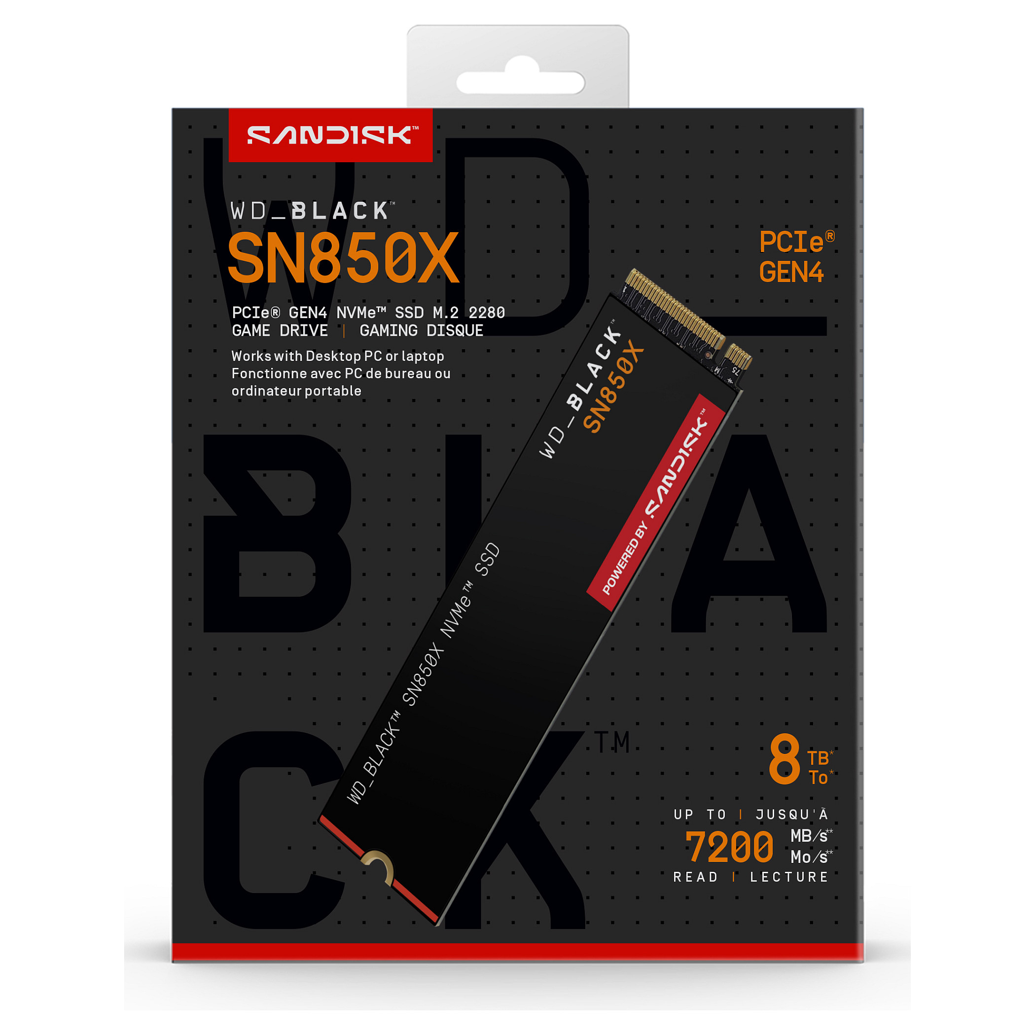 SSD M.2 8TB WD Black SN850X NVMe PCIe 4.0 x 4 - 5