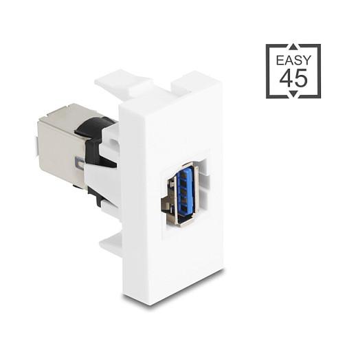 Modul USB DeLOCK 90910, USB 5 Gbps Type-A Femër në Type-B Femër, Easy 45 – Bardhë - 3