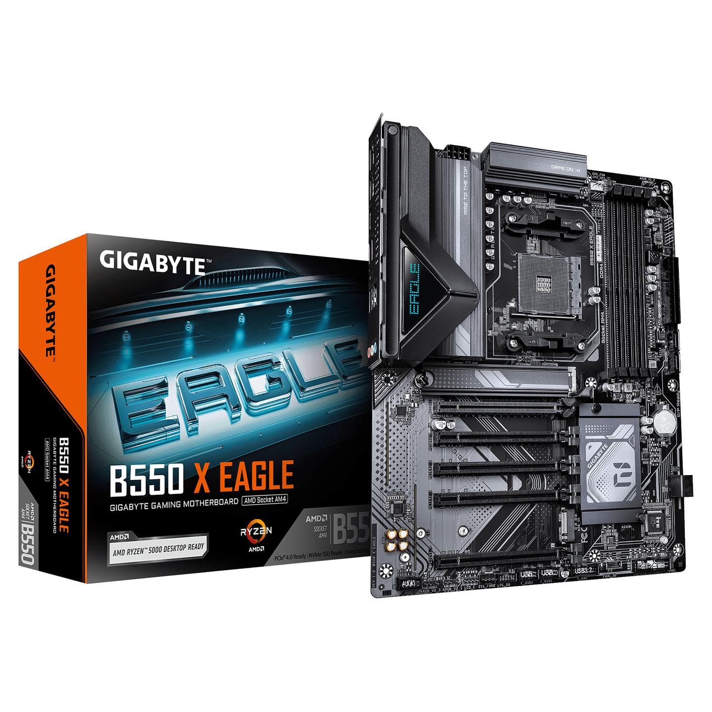 Pllakë Amë MB AMD Gigabyte B550 X EAGLE, AM4, AMD B550, ATX, DDR4, 4x DIMM, 2x M.2, HDMI