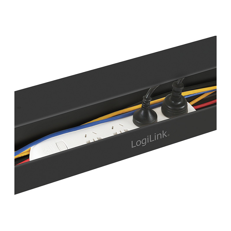 Mbajtëse për Monitor LogiLink Cable Management Tray for Under-Desk Mounting 600 × 76 × 114mm - Zezë - 4