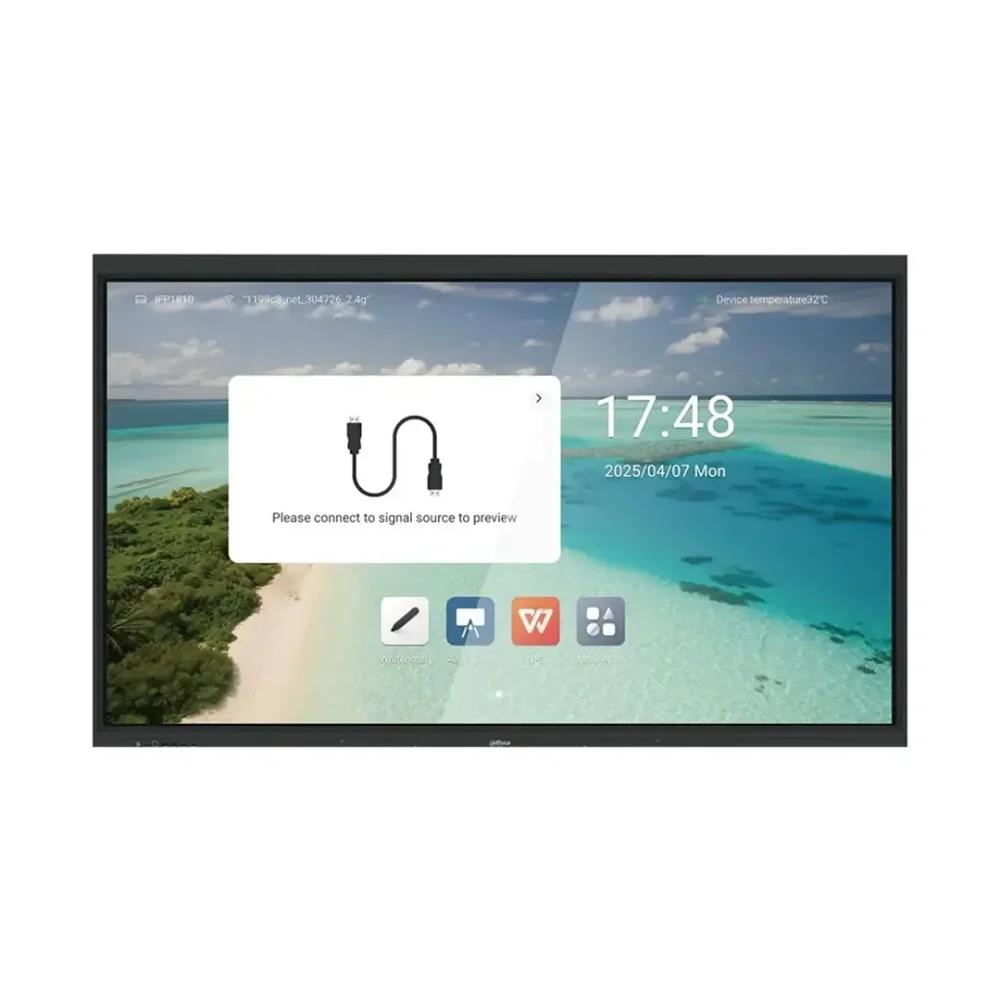 Interaktiv (Smart Board) Dahua DHI-LPH65-ST410, 65", 4K UHD VA, Touch IR, 8GB, 128GB, 2× HDMI, USB-C, 4× USB-A - Zezë