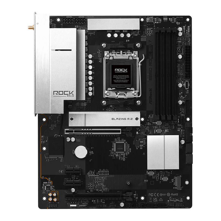 Pllakë Amë AMD AM5 ASRock B850 Rock WiFi7/ ATX / HDMI - 2