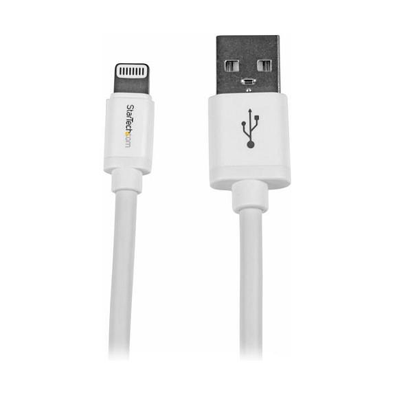 Kabllo USB StarTech.com USBLT2MW, USB-A në Lightning, 2 m, USB 2.0, 480 Mbps, MFi - Bardhë