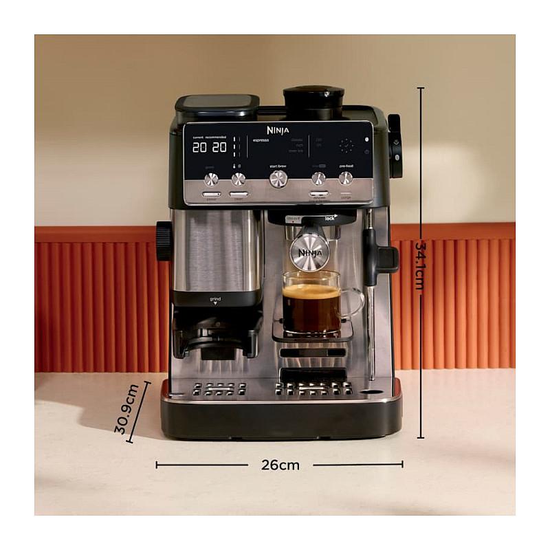 Aparat për Espresso dhe Kafe me Filtër Ninja Luxe Café MINI ES301EU, 1650 W, Mulli i Integruar – Zezë/Argjend - 11