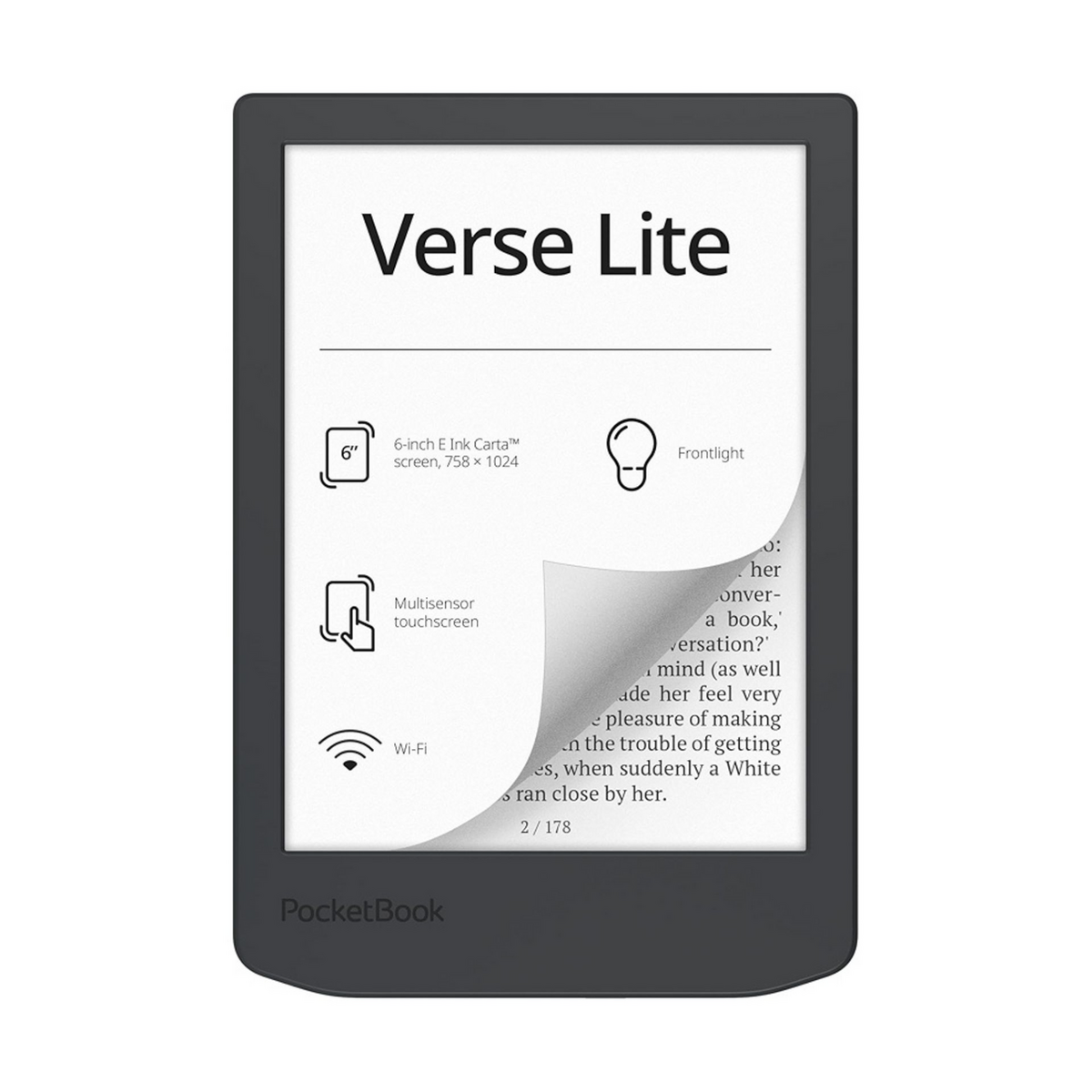 E-book PocketBook Verse Lite / PB619-T-WW-B / 6" / 8GB - E zezë