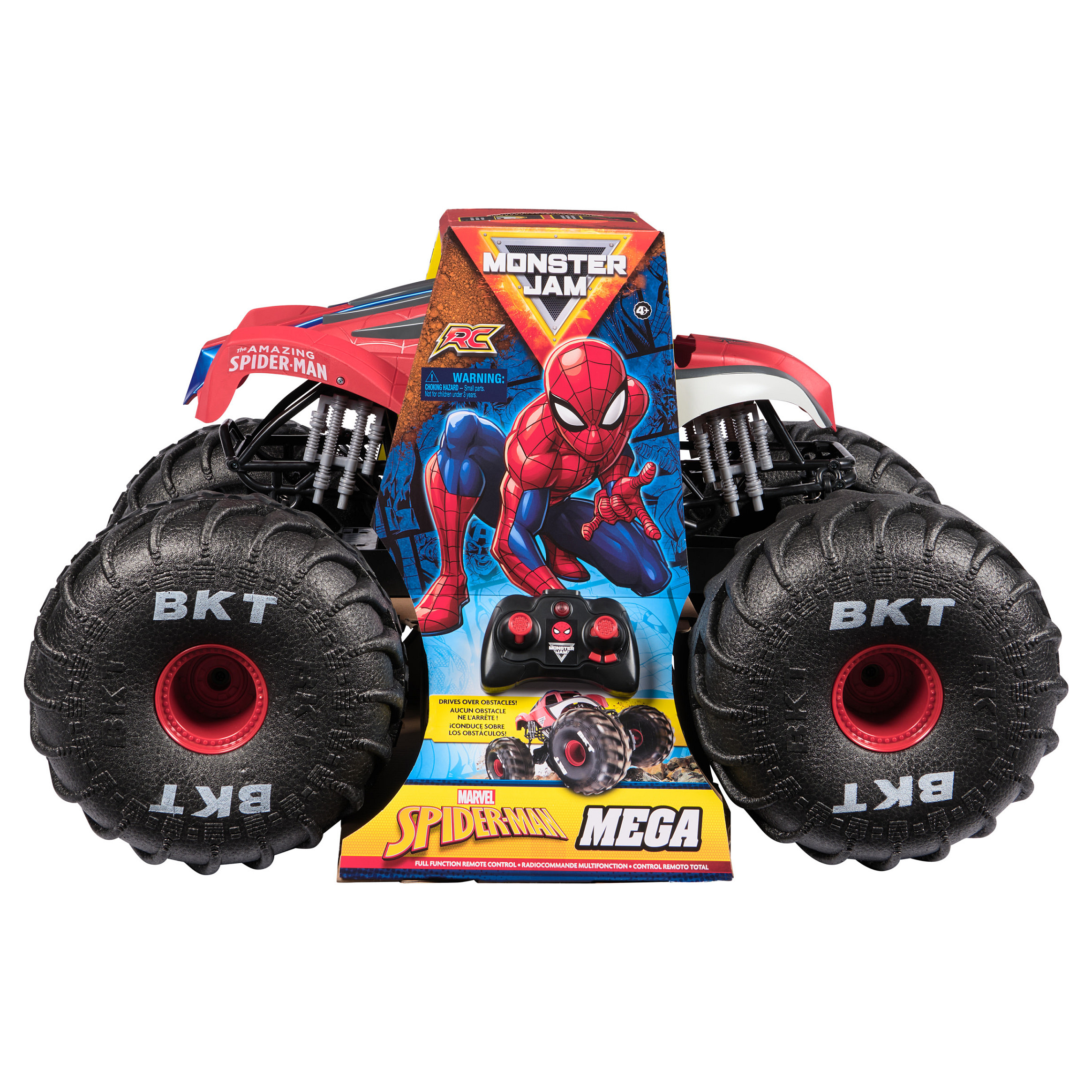 Lodra Spin Master Monster Jam Marvel Mega Spider-Man RC Monster Truck – 1:6 Scale / 61 cm / Remote Control / Rechargeable Battery - Zezë/Kuqe - 2