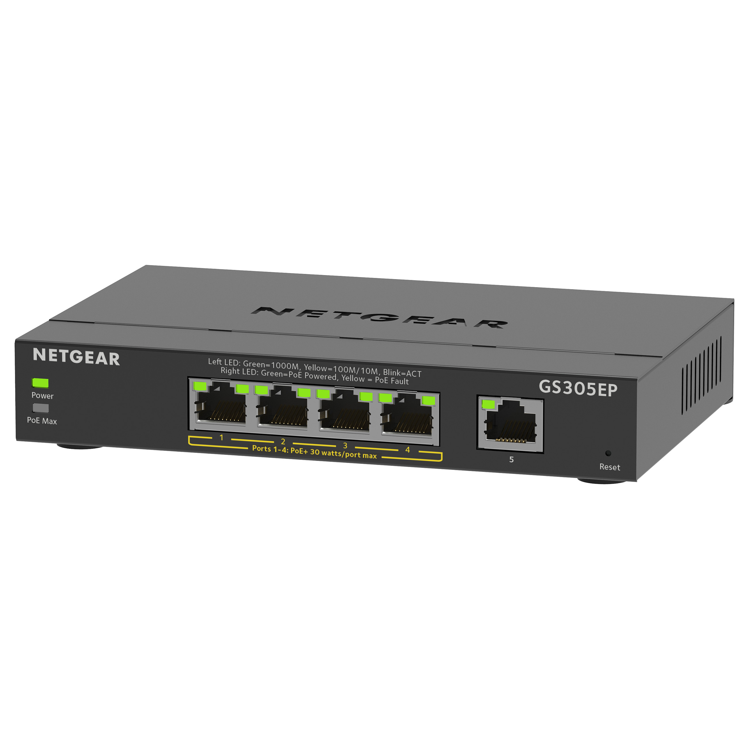 Switch 5P Netgear Plus GS305EP-100PES - i menaxhuar/POE+/63W - 3