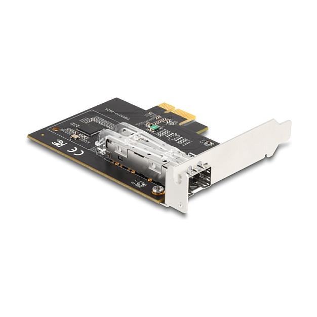 Karta të Rrjetit Delock 88318 / PCIe 2.1 x1 / 1x Gigabit LAN SFP / 1000Mbps / Intel i210 / Low Profile - 2