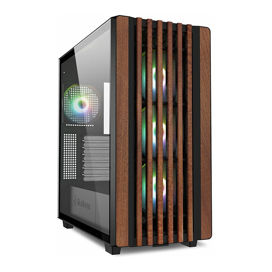 Kasë Midi Sharkoon Rebel C70G RGB – Zezë - 10