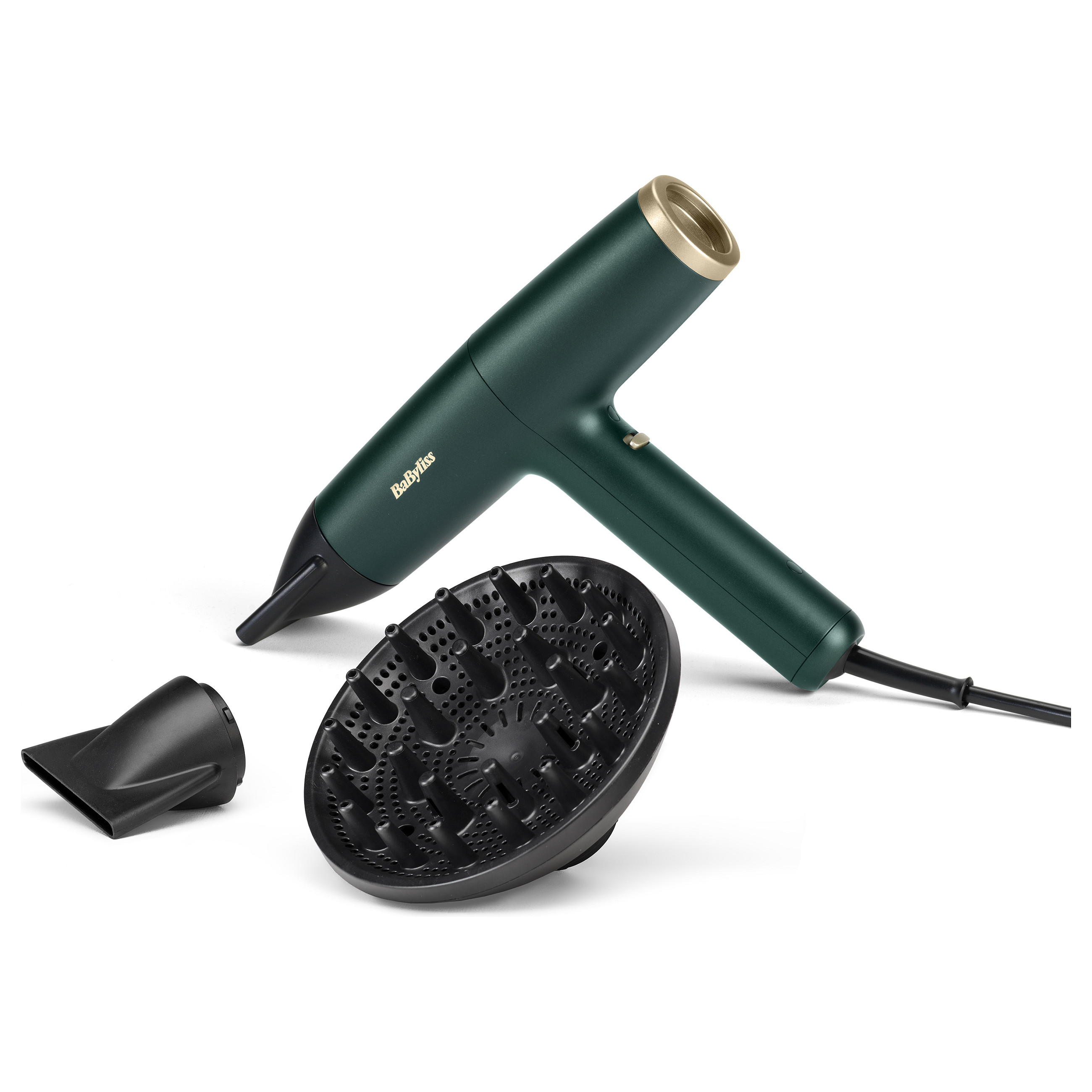 Tharëse për flokë BaByliss Air Power Pro / 200km/h / Ionic / Ceramic / Concentrator / Diffuser / 2.5m – Gjelbër - 6