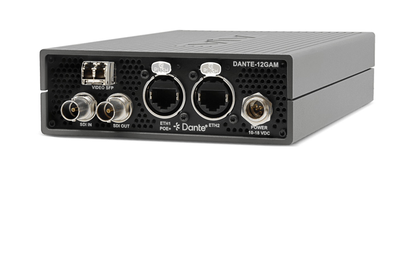 Konvertues Audio AJA DANTE-12GAM, 12G-SDI, Dante, AES67, 32 Kanale Audio, Embedder/Disembedder - 1