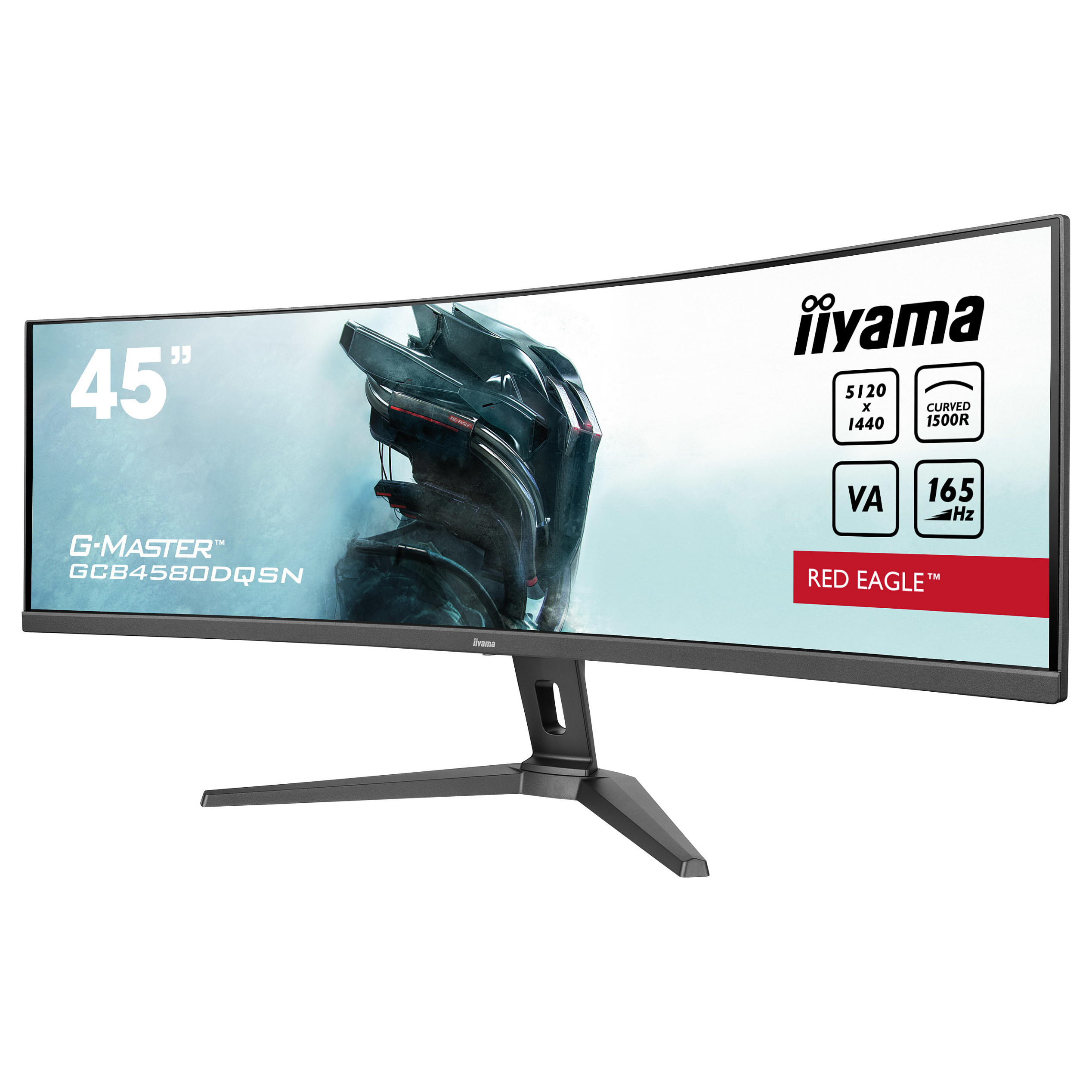 Monitor iiyama G-MASTER GCB4580DQSN-B1 / 45" / Dual QHD / Curved / 165Hz / 0.8ms / HDMI - DP - USB-C / i zi - 3