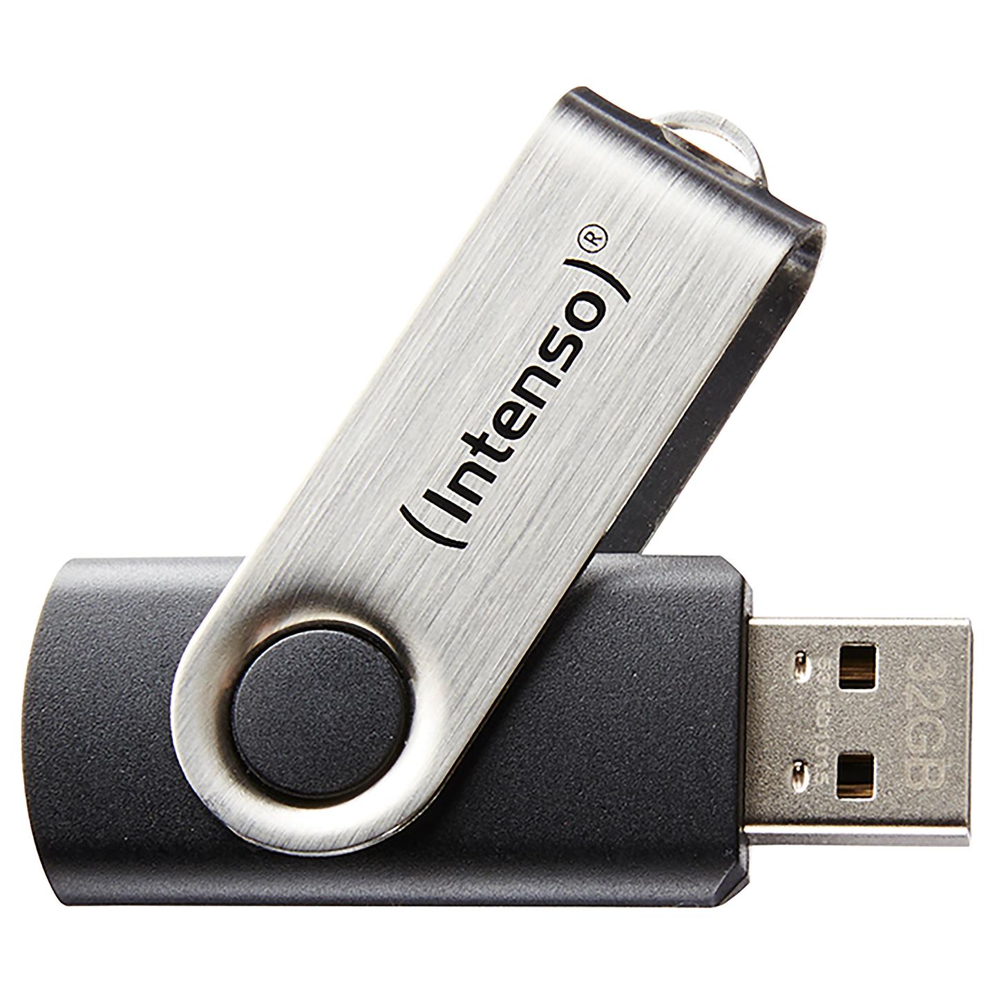 USB Flash Drive Intenso Basic Line 3503480 / 32GB / USB 2.0 / 28MB/s Read 6.5MB/s Write - Zezë/Argjend
