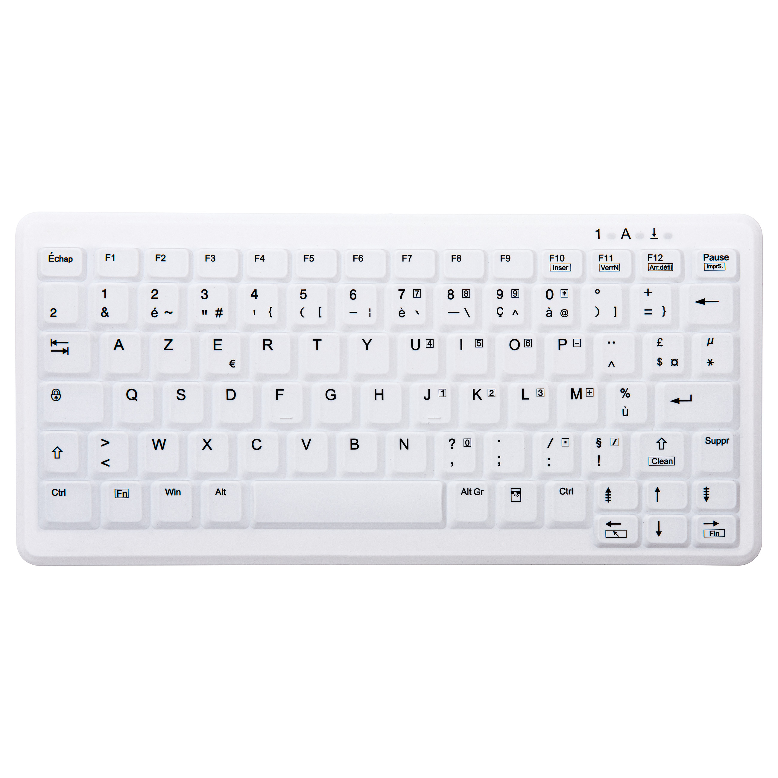 Tastierë me kabllo Cherry AK-C4110F-FU1-W/FR  / Sealed – Bardhë - 1