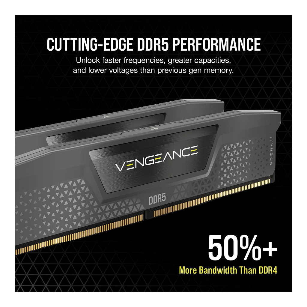 RAM Memorie DDR5 CORSAIR DIMM Kit 32 GB / 5600 MT/s – CL40 – VENGEANCE / Gri - 12