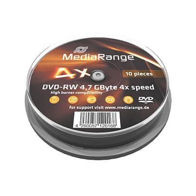 DVD-RW MediaRange / 4x Speed / 10 pcs / Cakebox