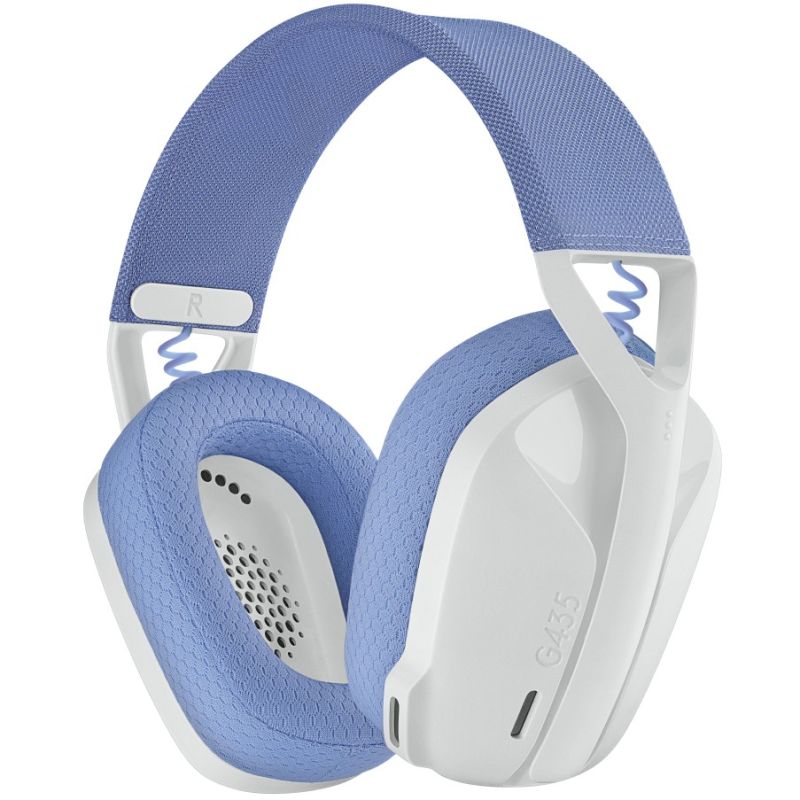 Kufje Gaming Logitech G435 Lightspeed Headset – Bardhë/Blu - 4