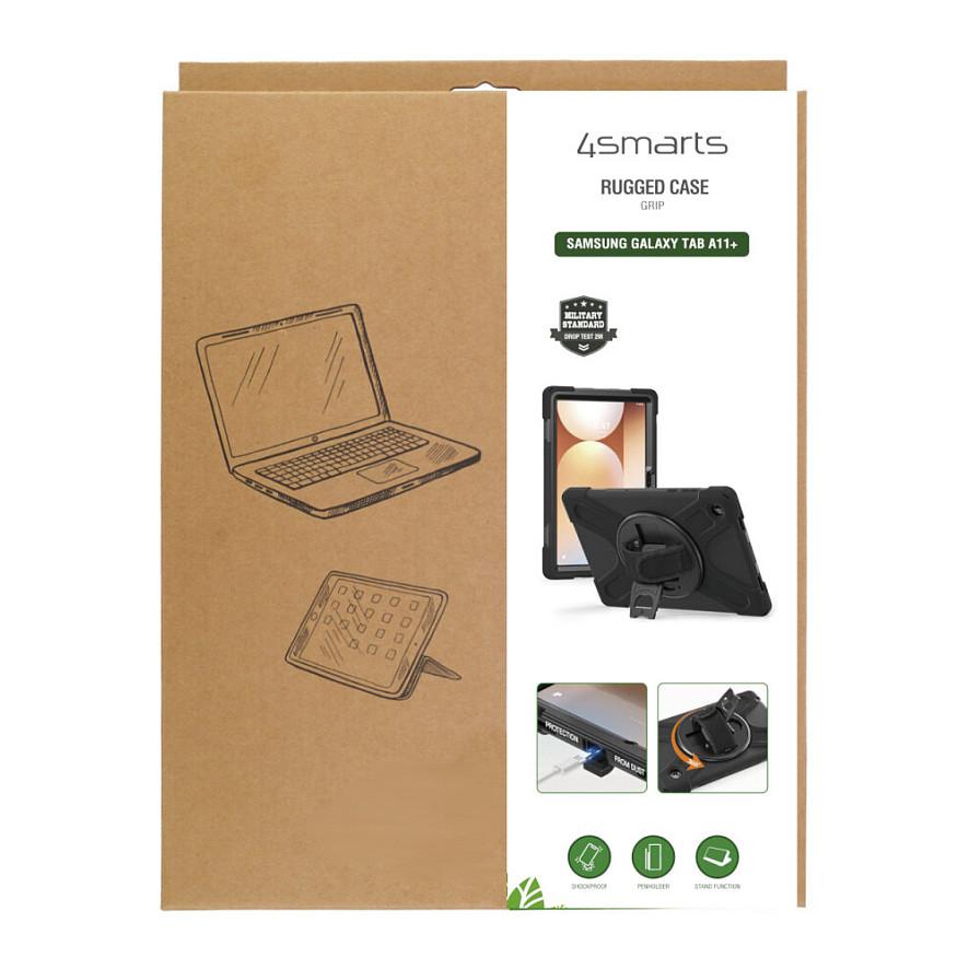 Aksesorë për Tablet 4smarts Rugged Case Grip / Samsung Galaxy Tab A11+ / PC + TPU / Stand / Mbajtës për Laps – Zezë - 3