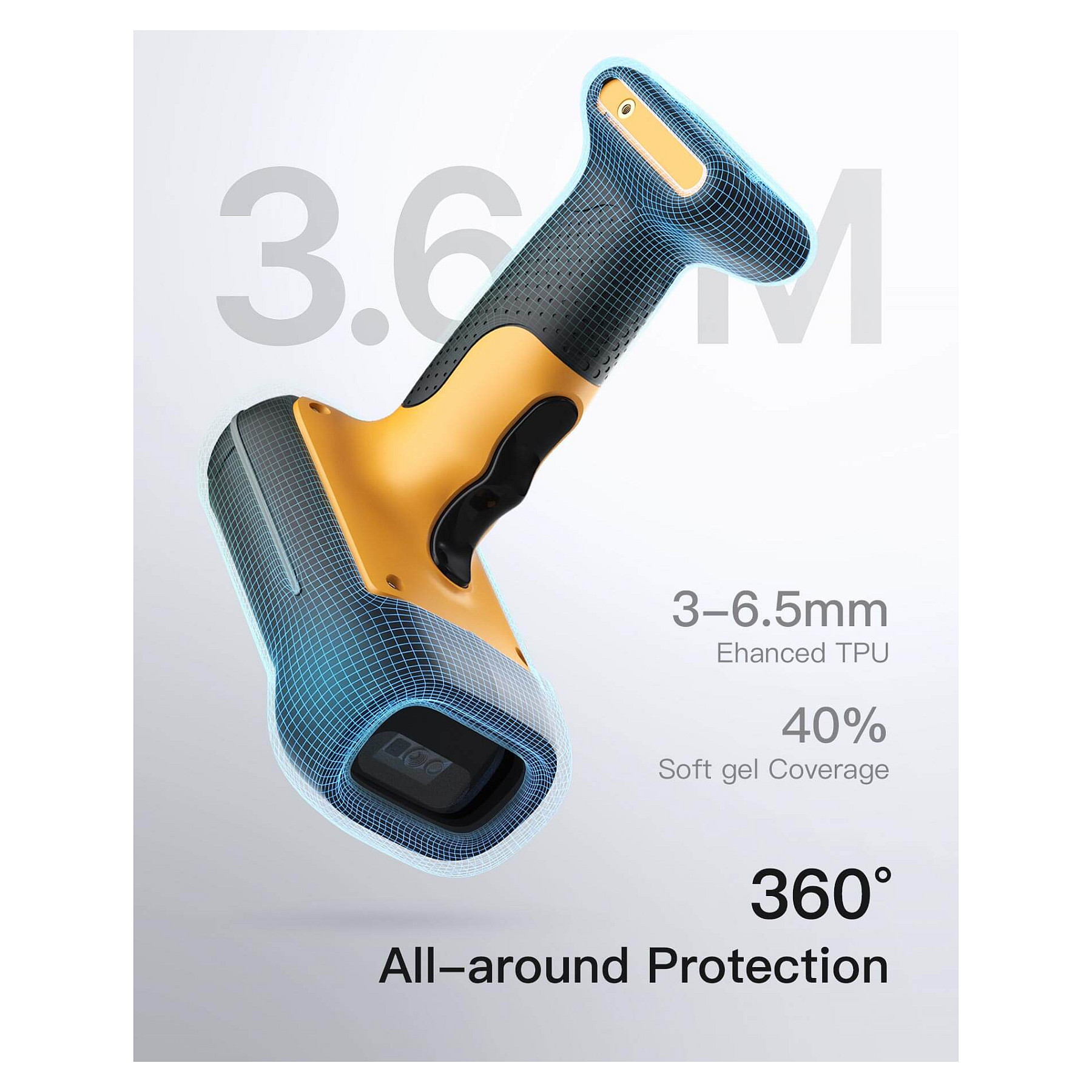 Skaner Inateck BCST-75 Barcode - Zezë/Verdhë - 3