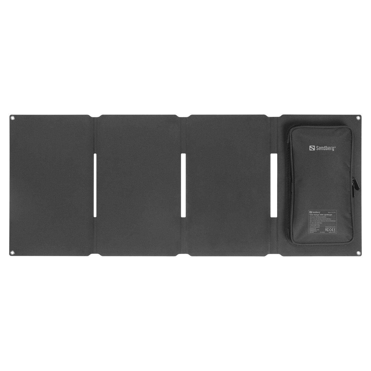 Panel Solar Sandberg Solar Charger 40W / 4x Panel / Monocrystalline / USB-C 30W / USB-A 24W / DC 40W / IP67 - Zezë - 4
