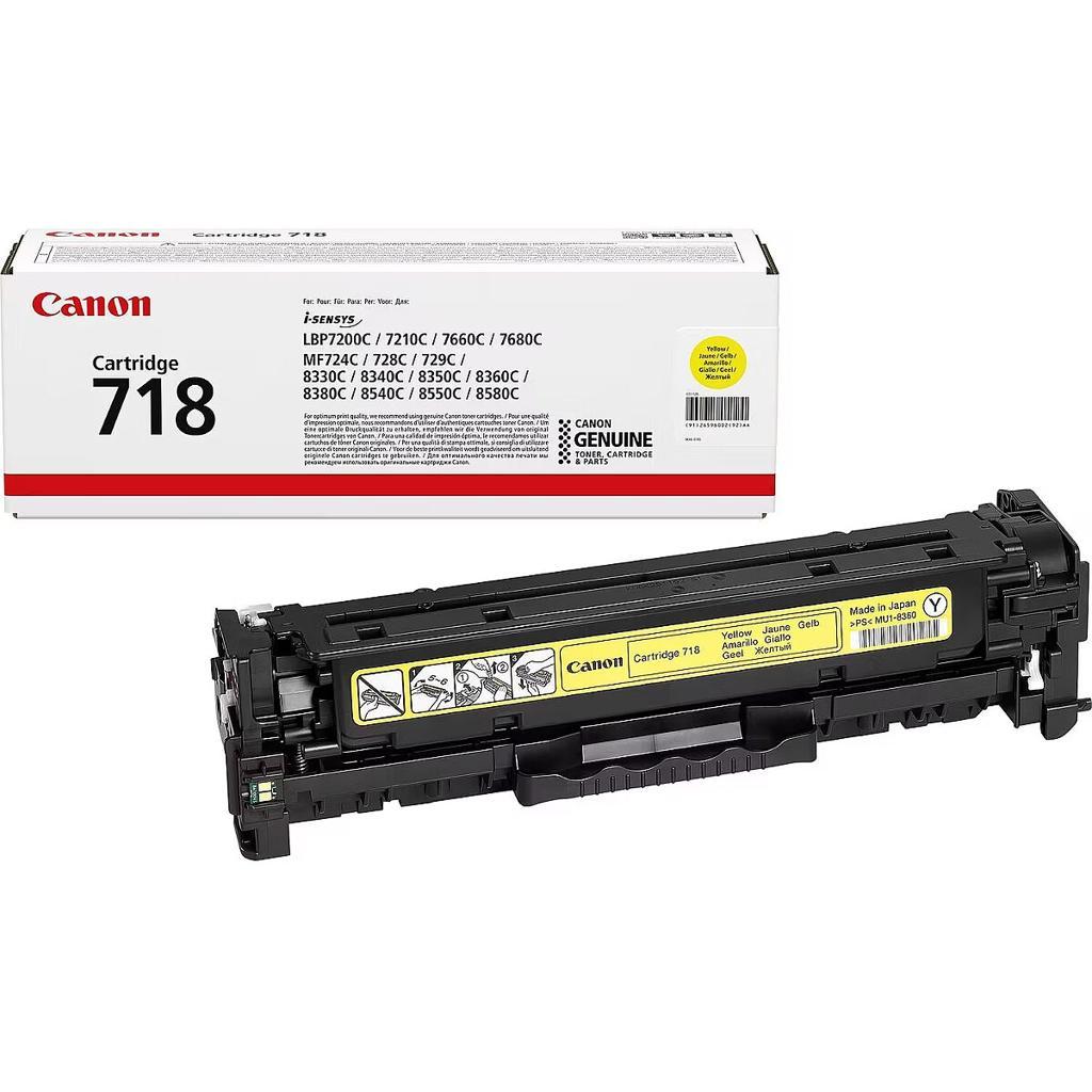 Toner Canon 718Y / 2,900 faqe – Verdhë - 1