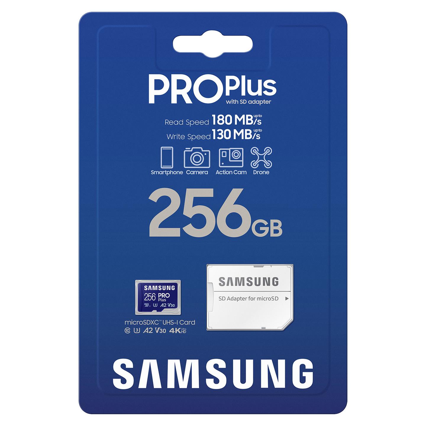 Kartë Memorie microSD Samsung PRO Plus 256GB, UHS-I, U3, V30, A2, 180 MB/s Lexim, 130 MB/s Shkrim - 8