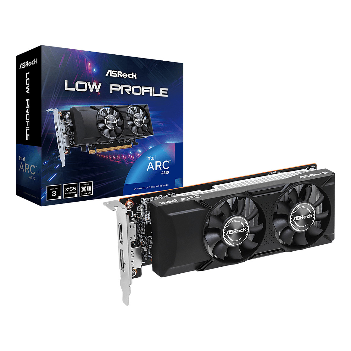 Kartelë Grafike A310 4 GB AsRock Intel Arc Low Profile OC GDDR6 - 1