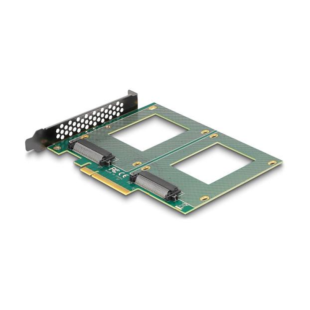 Kartë Zgjerimi Delock 90162, PCI Express 4.0 x8, 2x U.2 NVMe SFF-8639, PCIe Bifurcation - 1