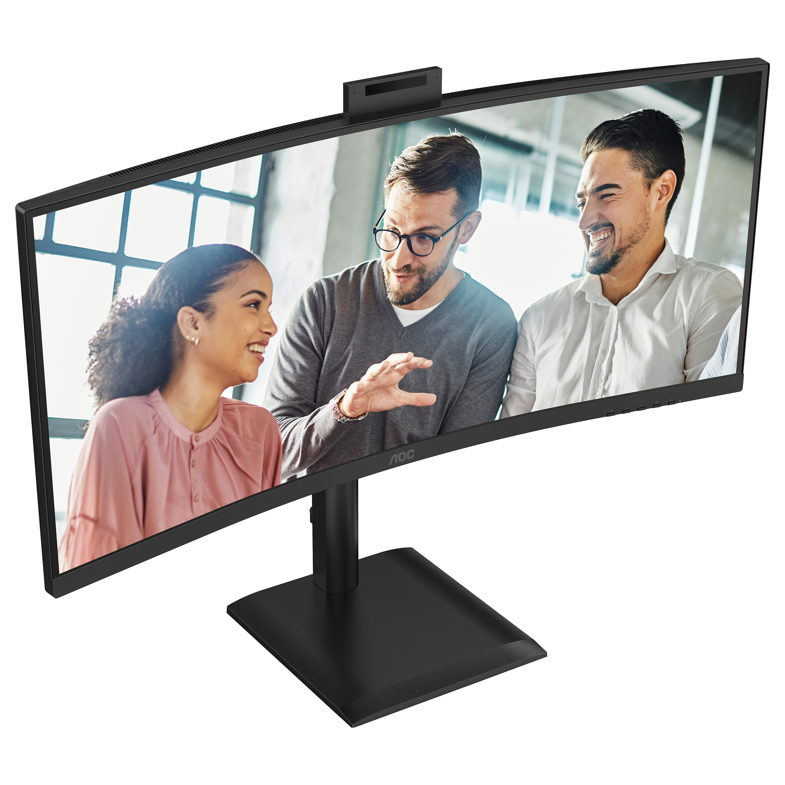 Monitor AOC CU34E4CV / 34"/ UltraWide Quad HD VA / LED / Curved / 120 Hz / 4 ms / Webcam / HDMI+USB+DP+HDCP - Zezë - 8