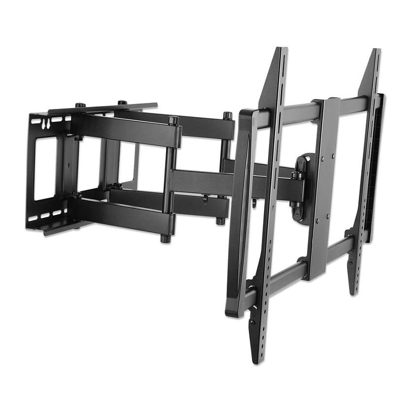 Mbajtëse Muri për TV Manhattan 461221 / 60"-100" / 80kg / Full Motion / Tilt -15° deri +5° / Swivel ±45° - Zezë - 2