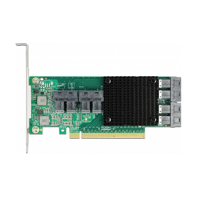 Kartë Zgjerimi PCI Express Delock 90504 / PCIe 3.0 x16 / 8x SFF-8643 / NVMe / Low Profile / Broadcom PEX8749 / 32Gbps - 4