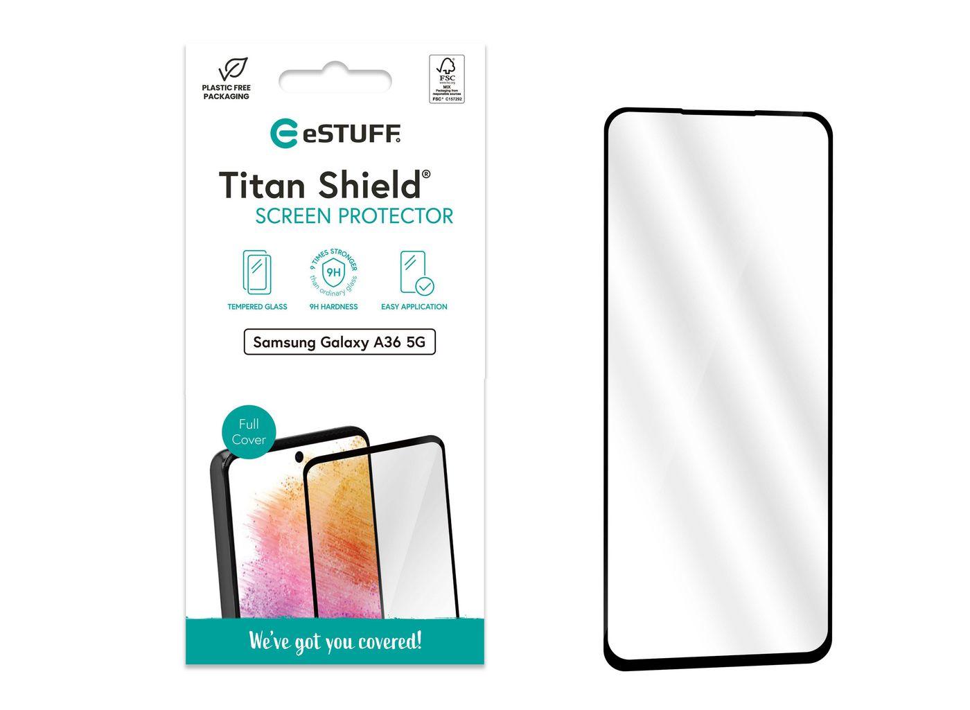Mbrojtës Ekrani eSTUFF Titan Shield ES504118 / Samsung Galaxy A36 5G / Xham i temperuar / Full Cover - Transparente - 2