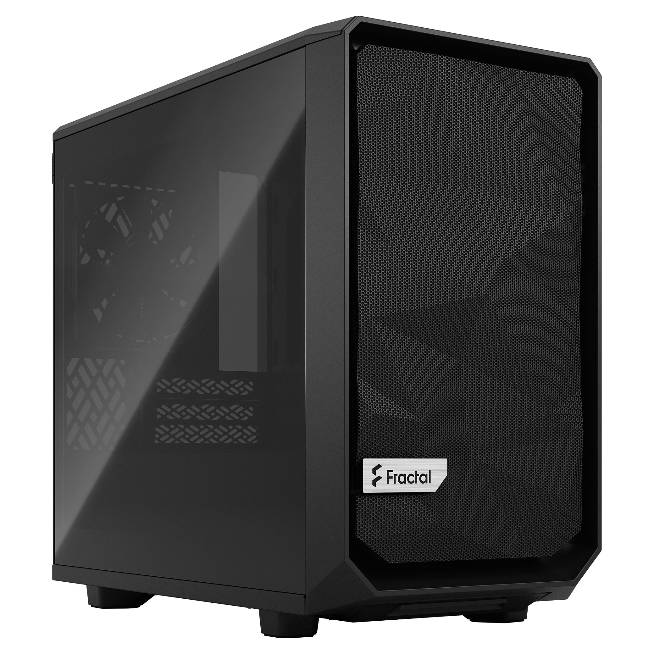 Kasë PC Fractal Design Meshify 2 Nano / Mini Tower / Mini-ITX + Mini-DTX / 1x 140mm + 1x 120mm Fan / Tempered Glass - Zezë
