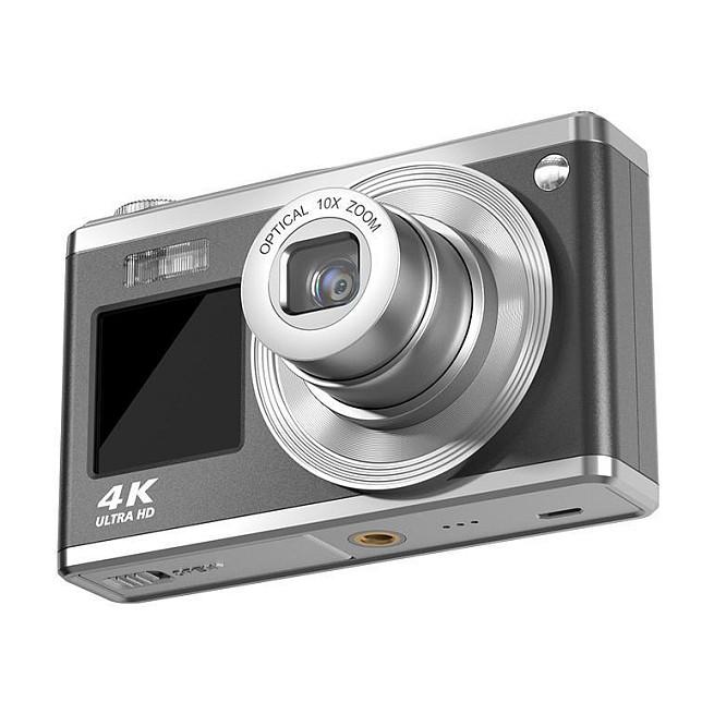 Kamerë digjitale AgfaPhoto Realishot DC9200, 24MP, CMOS, 10x Optical Zoom, 4K, Ekran i dyfishtë 2.8" + 1.54" – Zezë, Argjend - 2
