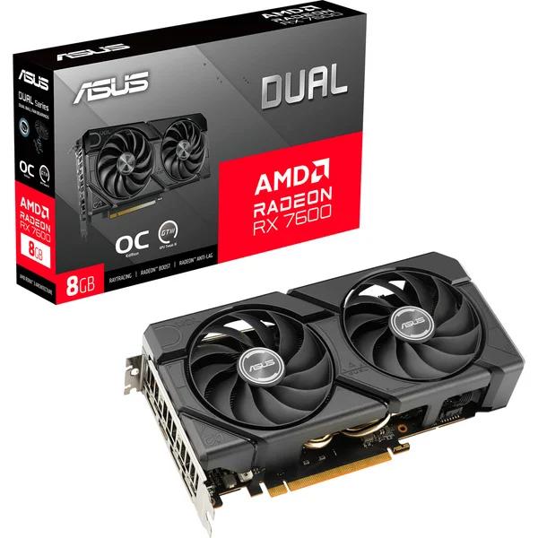 Kartelë Grafike ASUS Dual Radeon RX 7600 EVO, 8GB GDDR6, 128-bit, OC Edition - 1