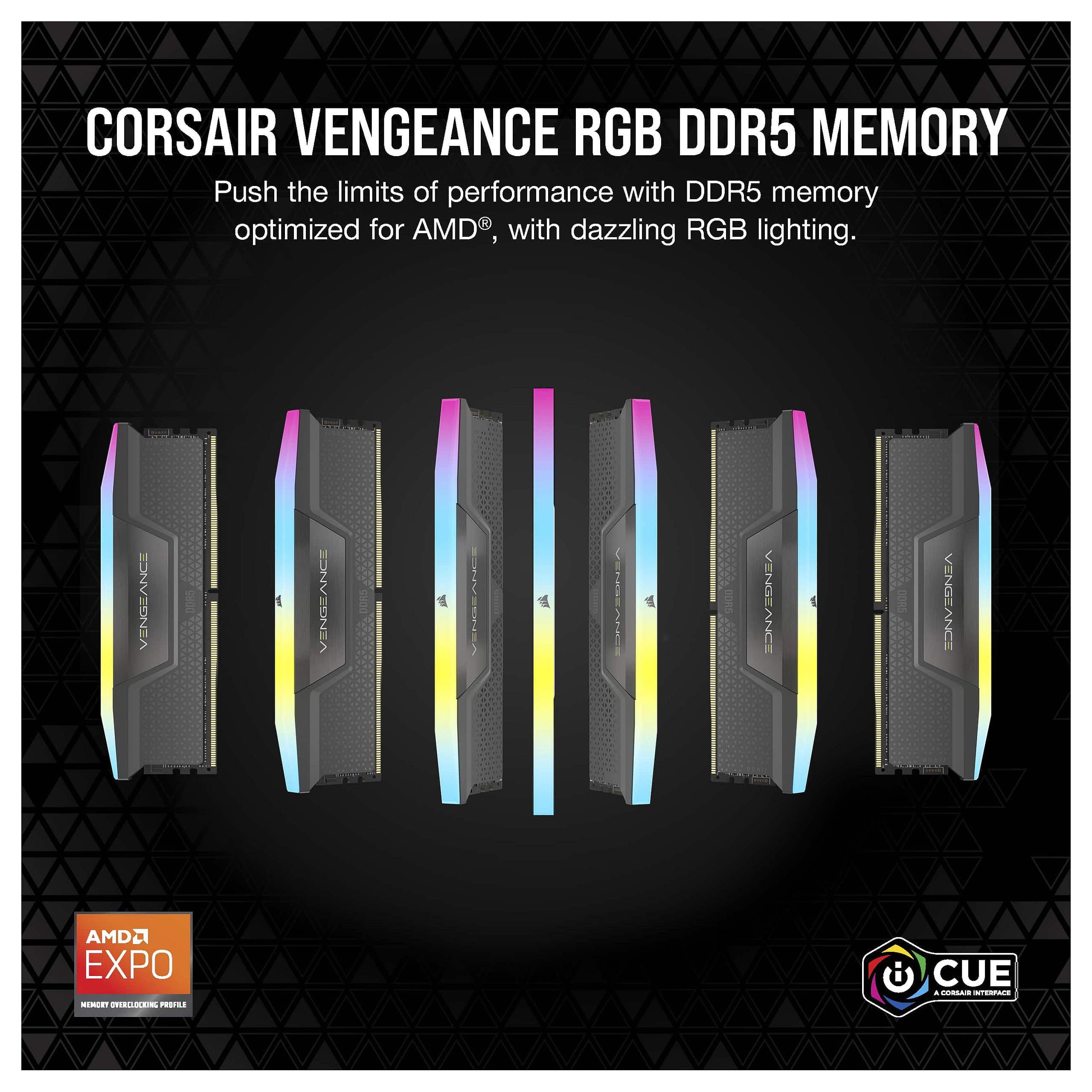 RAM Memorie DDR5 Corsair Vengeance RGB / 32GB / DIMM / 6400MHz / CL32 / 288-pin - Zezë - 6