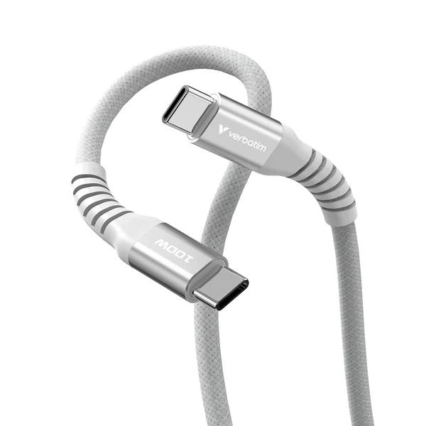 Kabllo USB Verbatim 31854 / USB-C në USB-C / 1.2m / 100W / PD 3.0 / QC 3.0 / Magnetic – Gri - 2