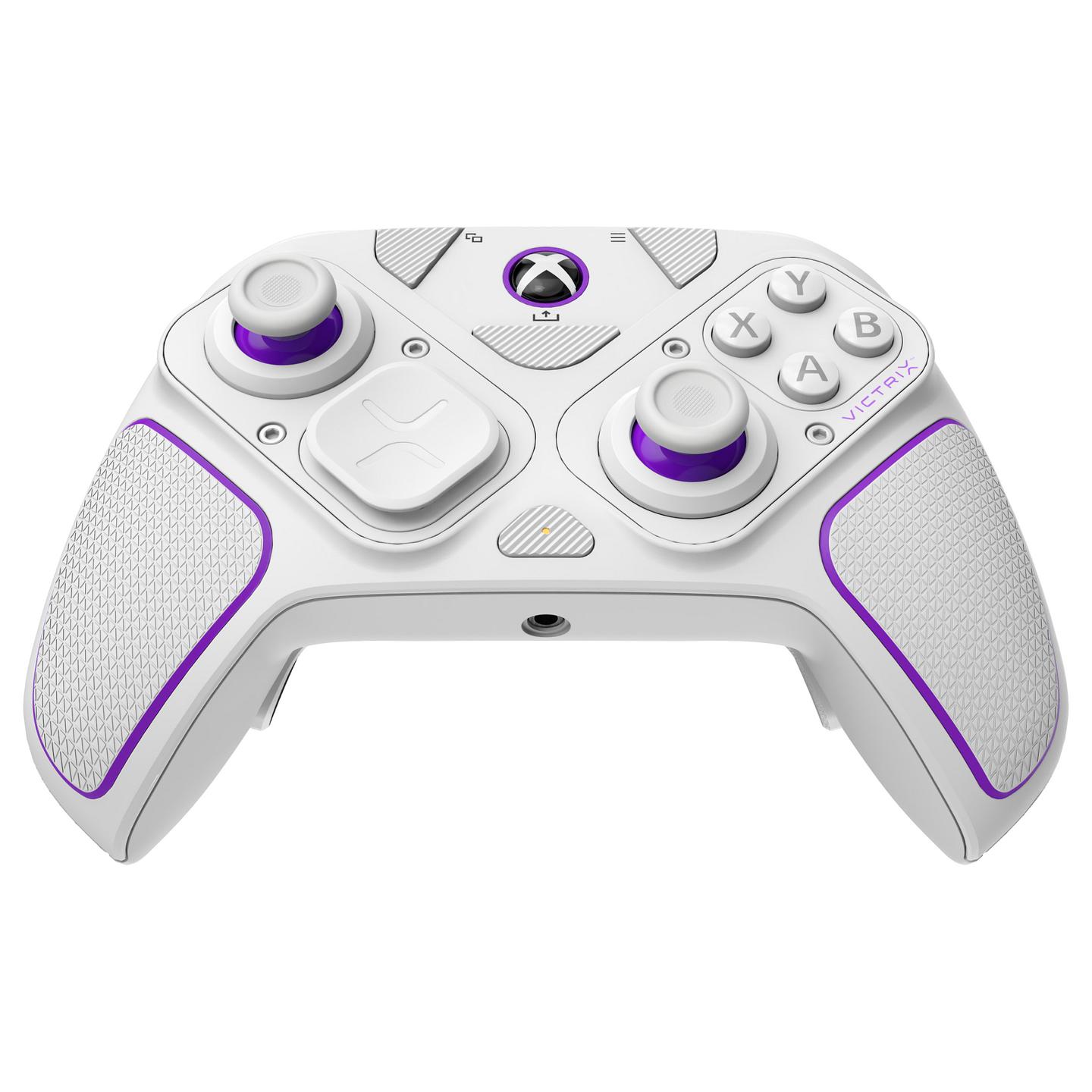 Kontroller Gaming PDP Victrix Pro BFG / 052-002-WH / Wireless + USB-C / PS5, PS4 & PC / Modular / 2000 mAh / 20 orë – Bardhë/Vjollcë - 2