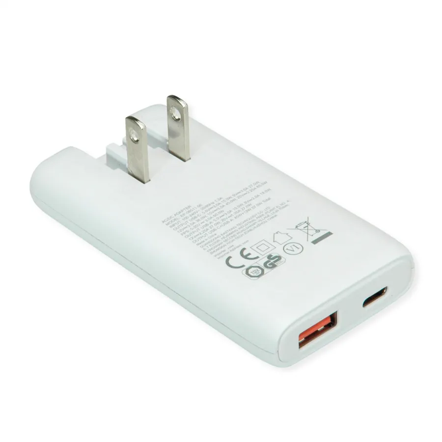 Karikues VALUE 19.99.1112 / 65W / USB-C / USB-A / PD / QC 3.0 / EU/US - Bardhë