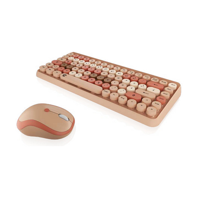 KeySonic Desktop-Set KSKM-5200M-RF (DE) Wireless sand/creme - 1